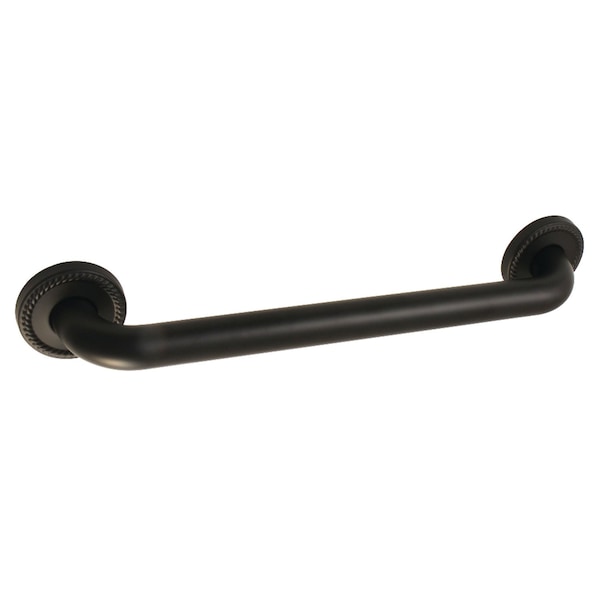 Contemporary DR814160 Laurel 16" Decorative 1-1/4" OD Grab Bar, Matte Black, 19.06 L, Brass